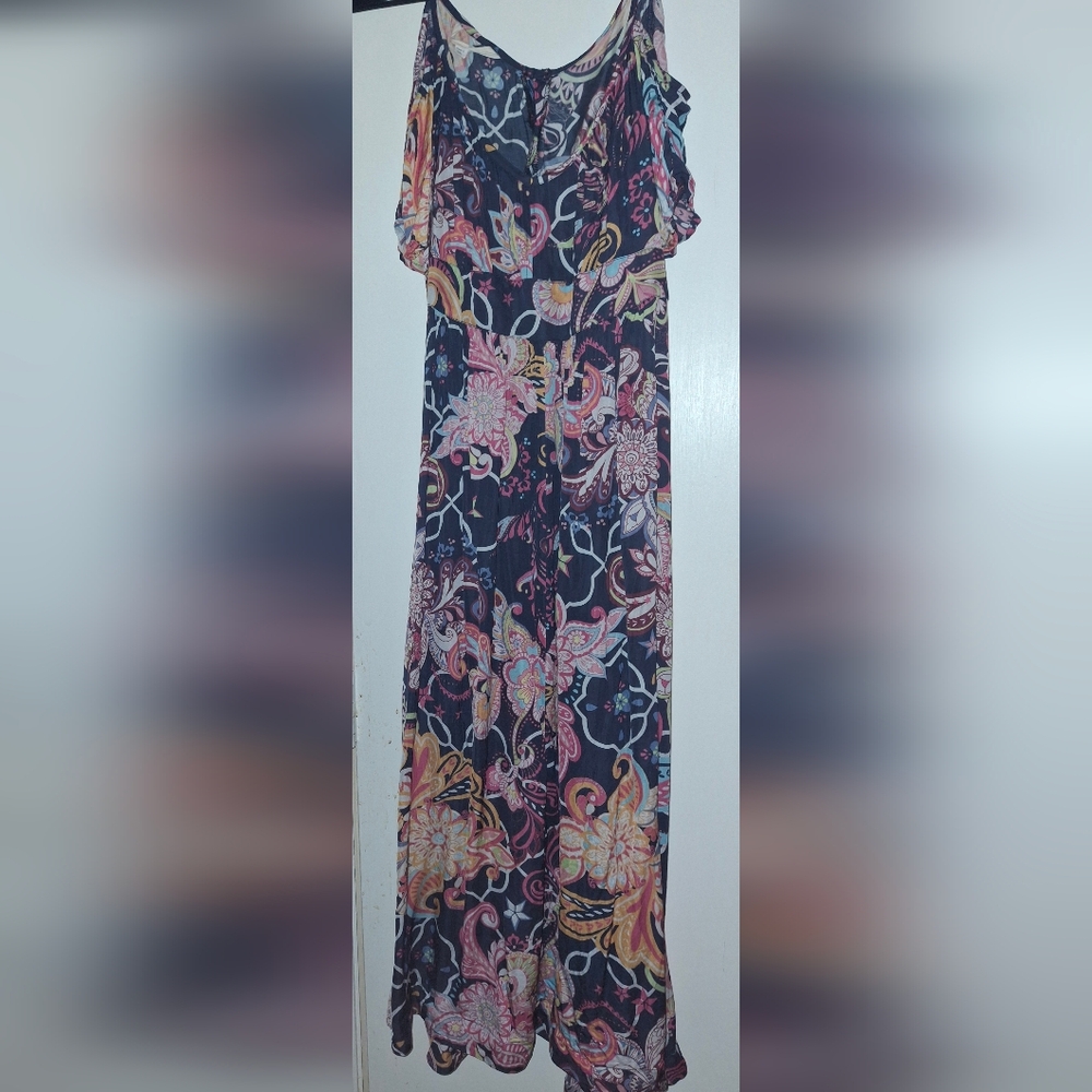 Odd Molly Vibrant Floral Maxi Dress Size 1